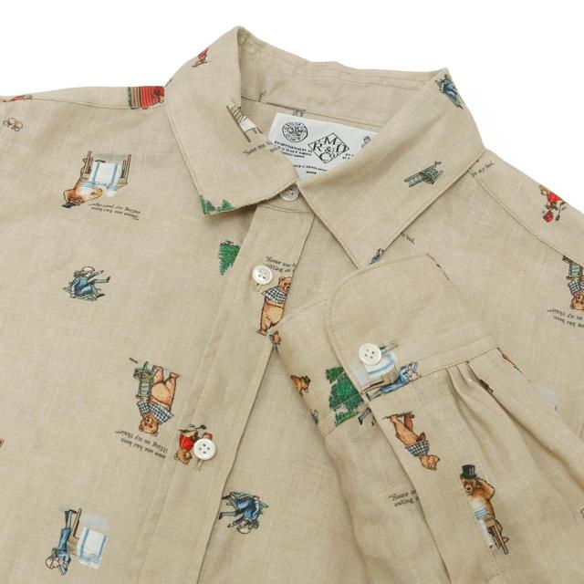 R&D.M.Co- アールアンドディーエムコー BROWN BEARS SHIRT NO.7221