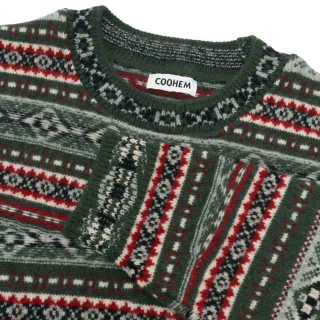 COOHEM コーヘム CRAZY FAIR ISLE KNIT P/O 13-254-008_3
