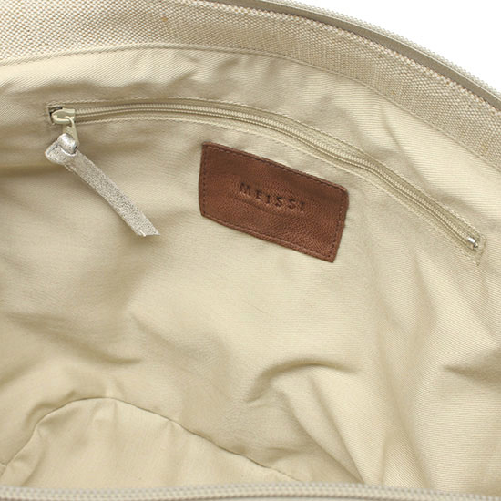 (OUTLET)MEISSI メイッシ ボーダー風バッグ 53173-2-01623/コットン×リネン