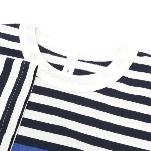 prit プリット ボーダーフレームドットプリントTシャツ P92645_4