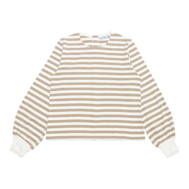 R&D.M.Co- アールアンドディーエムコー 裏起毛BORDER B.B　GATHER　SLEEVE NO.6420/7013