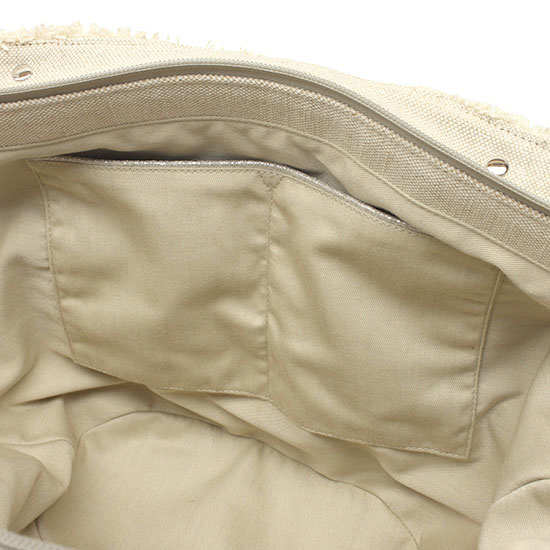 (OUTLET)MEISSI メイッシ ボーダー風バッグ 53173-2-01623/コットン×リネン