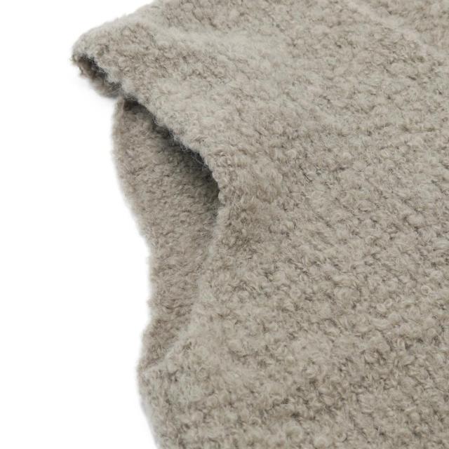 evam eva エヴァムエヴァ alpaca wool long vest E253K181_5