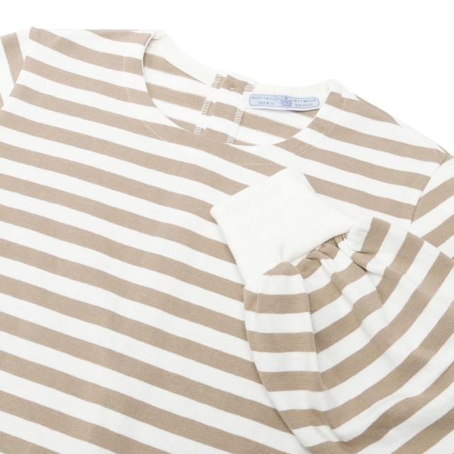 R&D.M.Co- アールアンドディーエムコー 裏起毛BORDER B.B　GATHER　SLEEVE NO.6420/7013