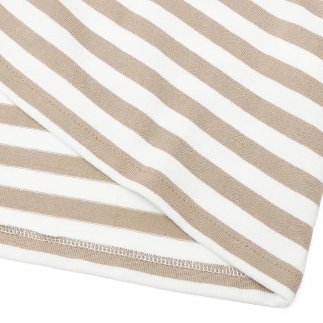 R&D.M.Co- アールアンドディーエムコー 裏起毛BORDER B.B　GATHER　SLEEVE NO.6420/7013