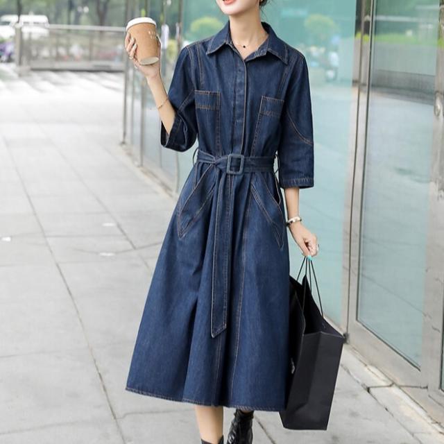 スカート ワンピース セットアップ ロングスカート フレアスカート デニムスカート フレアワンピース デニムワンピース 膝下 ミモレ ミモの通販はau Pay マーケット Alice Mode