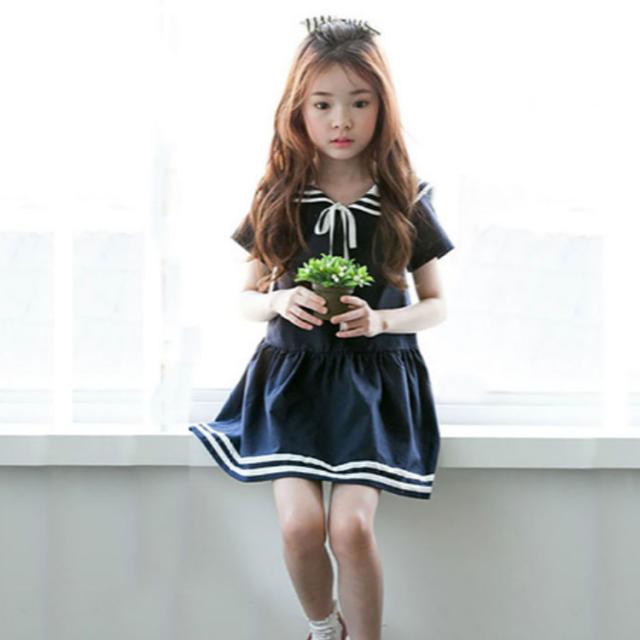 子供服 子供ワンピース 半袖チュニックワンピース プリンセスワンピース 海軍風 膝丈 キュート セーラー風 演奏会 卒園式 かわいい リボの通販はau Pay マーケット にゃニャオ