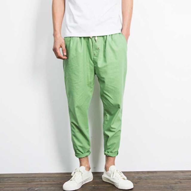 夏男 コーデ クロップドパンツ チノパン メンズ チノパンツ テーパードパンツ 無地 ９分丈 綿麻 リネン サルエル風 サルエルパンツ リラの通販はau Pay マーケット にゃニャオ