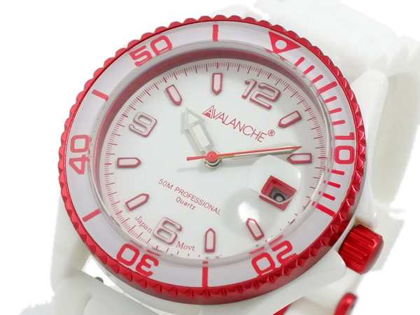 アバランチ AVALANCHE クオーツ 腕時計 AV-1016CER-RD レッド レッドの通販は
