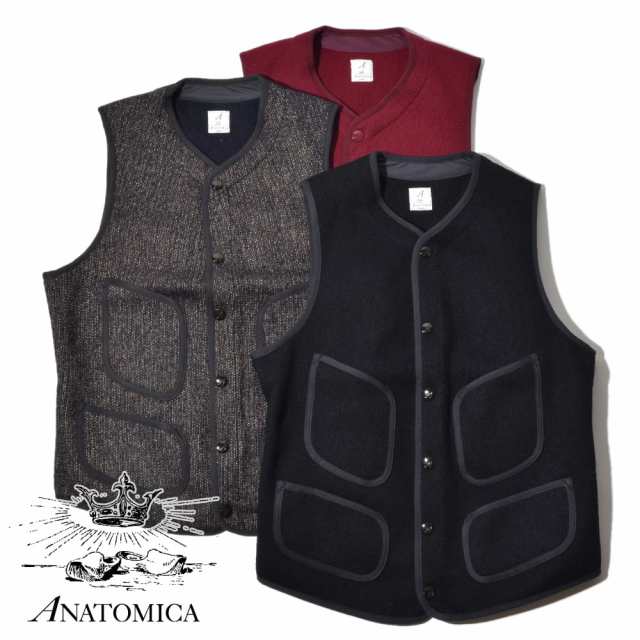 アナトミカ BBベスト ベスト ビーチクロス ウール フリース メンズ ANATOMICA BEACH CLOTH VEST