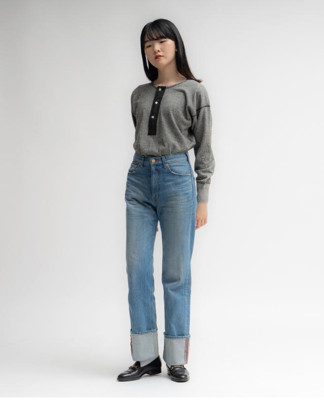 オールドホームステッダー ラスティックジャージー ヘンリーネック