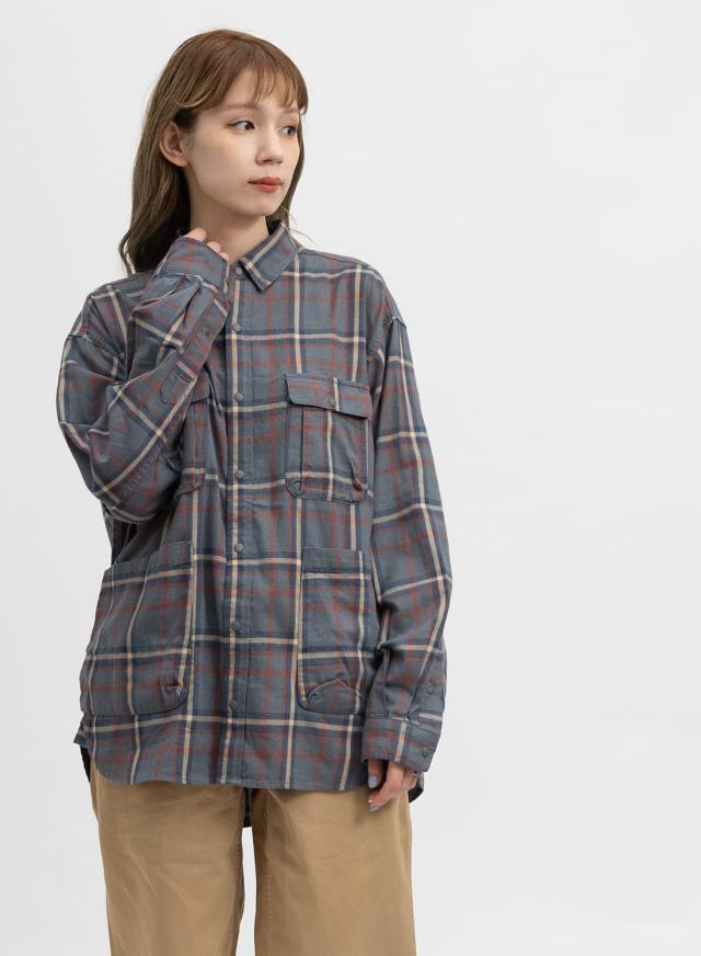 NANGA(ナンガ)FADE PLAID CAMP SHIRT(フェード プレイド