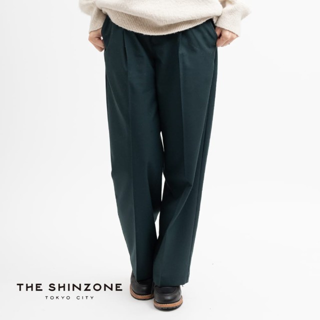 Shinzone(シンゾーン)/TW SLACKS(TW スラックス)/レディース ボトムス ハイウエスト エクリュ グリーン ネイビー made in japan 日本製 2