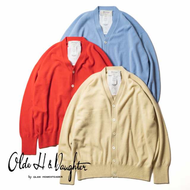 Olde H＆Daughter(オールド エイチ アンド ドーター)/AGED CASHMERE V NECK C/D(エイジド カシミヤ Vネック カーディガン)/ニット メンズ