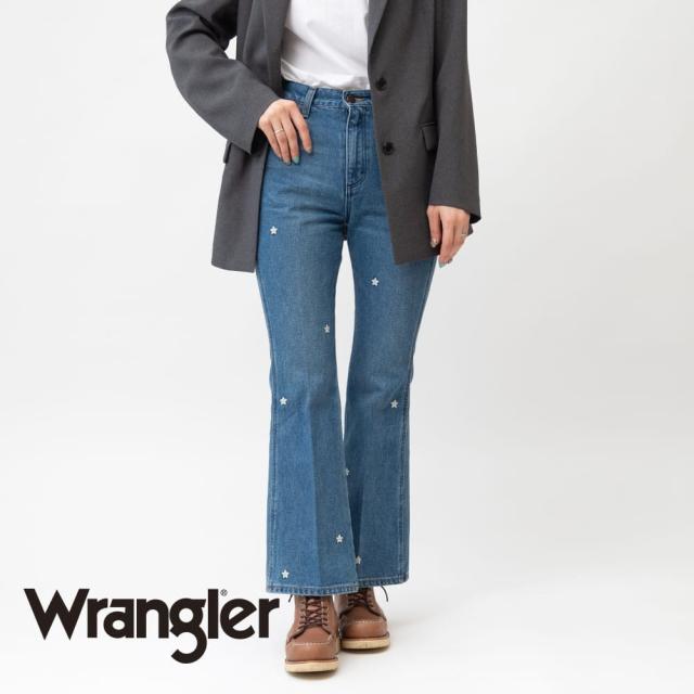 Wrangler ラングラー US ORIGINALS/ブーツカット フレアーパンツ ジーンズ デニムパンツ 花柄 刺繍 フレアパンツ センタープレスの通販は