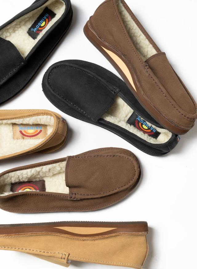 Rainbow Sandals（レインボーサンダル）COMFORT CLASSIC FLEECE LINE（コンフォートクラシック フリースライン）スリッポン レザーシューズ フリース素材 オールシーズン着用可能