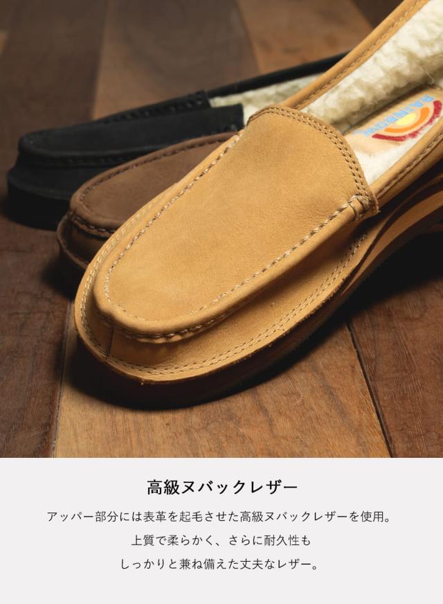 Rainbow Sandals（レインボーサンダル）COMFORT CLASSIC FLEECE LINE（コンフォートクラシック フリースライン）スリッポン レザーシューズ フリース素材 オールシーズン着用可能