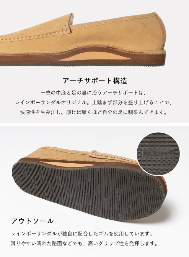 Rainbow Sandals（レインボーサンダル）COMFORT CLASSIC FLEECE LINE（コンフォートクラシック フリースライン）スリッポン レザーシューズ フリース素材 オールシーズン着用可能