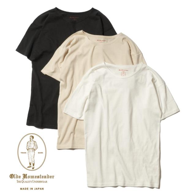 オールドホームステッダー ラスティックジャージー Tシャツ クルーネック ショートスリーブ カットソー メンズ オーセンティックシャツ 肌着 Olde steader US011