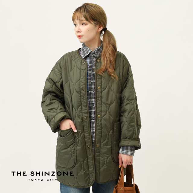 Shinzone(シンゾーン)/SHORT QUILTING COAT(ショート キルティング コート)/アウター ミリタリー レディース 暖かい 薄い 無地 中綿 ク