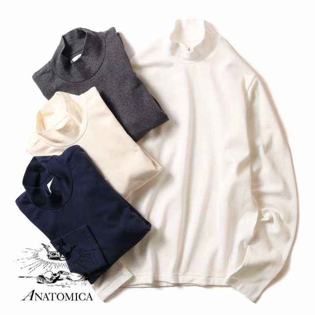 アナトミカ モックネック Tシャツ 長袖 Tシャツ 無地 カットソー メンズ レディース ANATOMICA TEE MOCK NECK TEE L/S MADE IN JAPAN 日