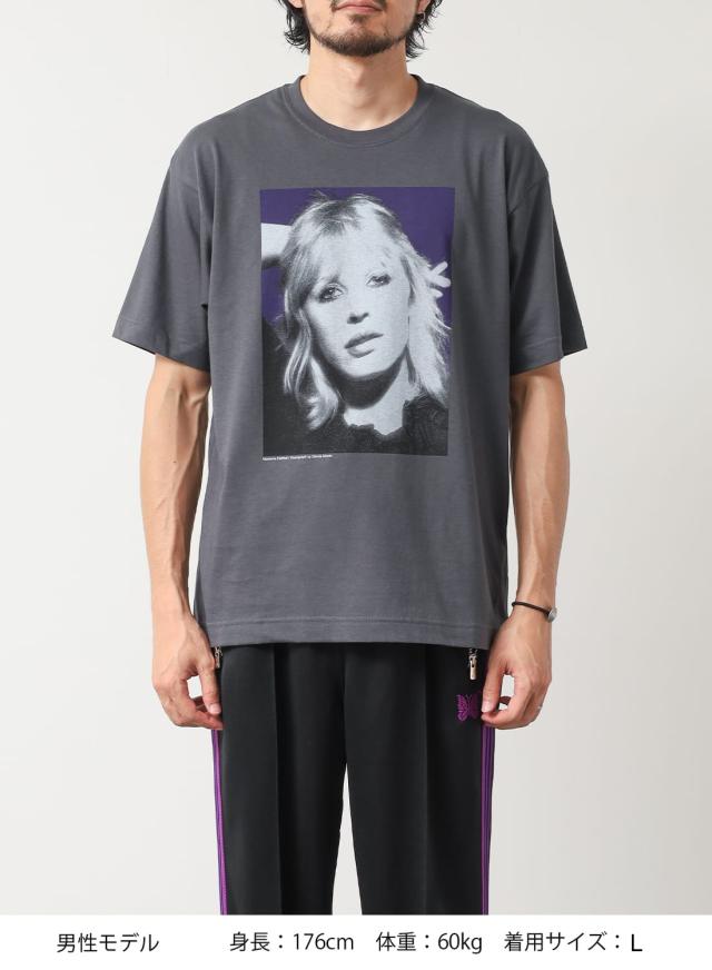 ミック•ジャガー風の黒 長袖Tシャツ Lサイズ MICK MOUTH （Mickey