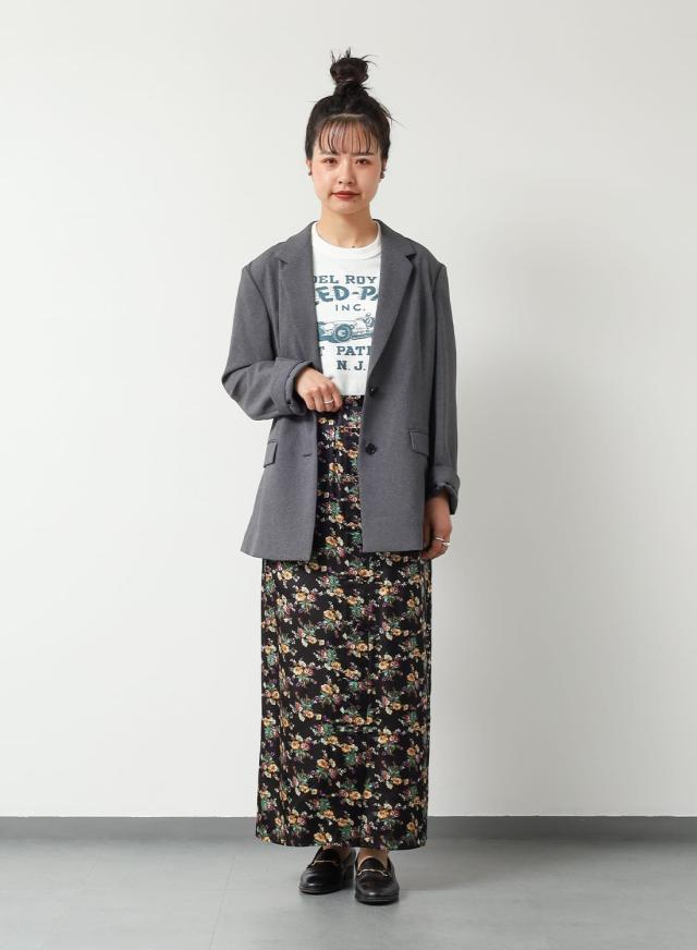 Shinzone(シンゾーン)/FLOWER BOUQUET PRINTTED SATIN SKIRT(フラワー