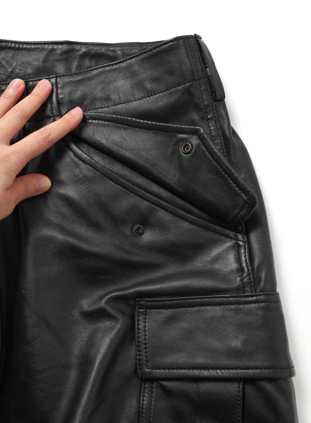 SEVEN BY SEVEN（セブンバイセブン）LEATHER MILITARY CARGO PANTS ‐Type：M-51‐（レザー ミリタリー カーゴパンツ-タイプ：M-51）パンツ レザーパンツ アメリカ軍 米軍 U.S.ARMY M-51パンツ 羊革 シープスキン