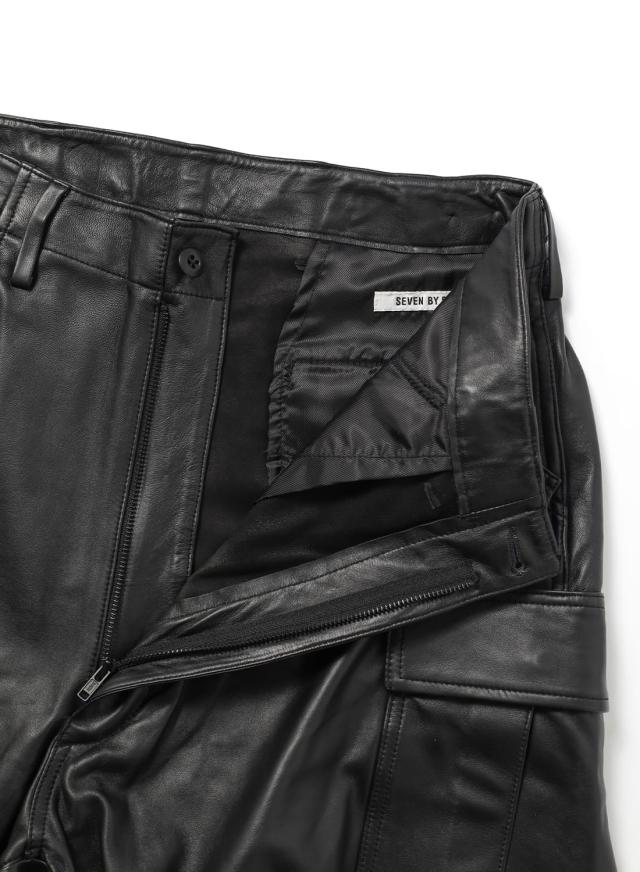 SEVEN BY SEVEN（セブンバイセブン）LEATHER MILITARY CARGO PANTS ‐Type：M-51‐（レザー ミリタリー カーゴパンツ-タイプ：M-51）パンツ レザーパンツ アメリカ軍 米軍 U.S.ARMY M-51パンツ 羊革 シープスキン