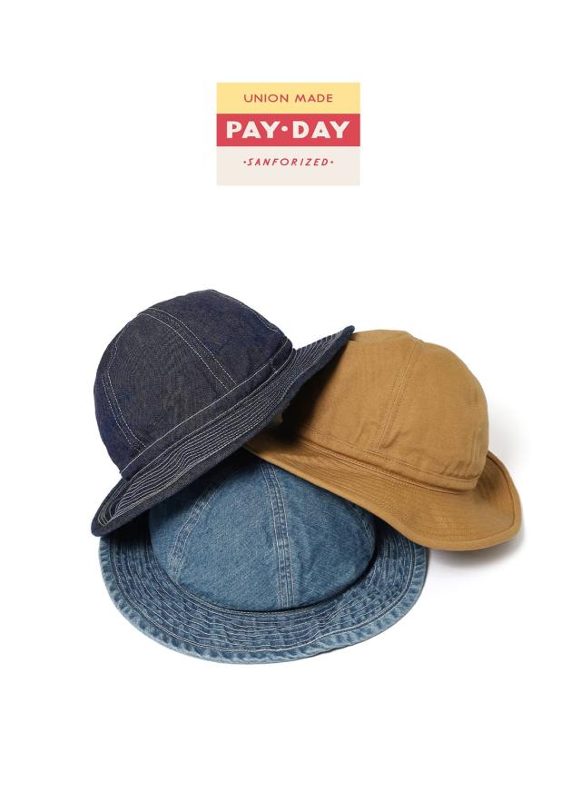 PAY DAY（ペイデイ）VINTAGE HAT（ヴィンテージハット）帽子 ハット デニムハット ダックキャンバス M-37 アメカジ USミリタリー U.S.ARMY オールシーズン 日本製
