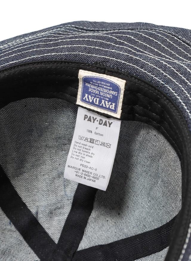 PAY DAY（ペイデイ）VINTAGE HAT（ヴィンテージハット）帽子 ハット デニムハット ダックキャンバス M-37 アメカジ USミリタリー U.S.ARMY オールシーズン 日本製