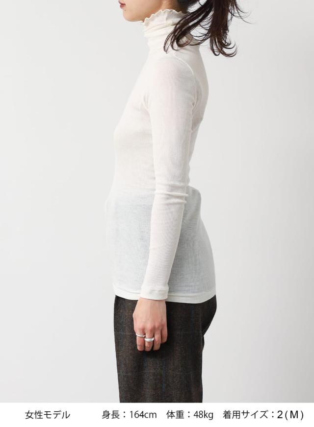 SoupleLuz(スープレルース) COTTON CASHMERE RIB TURTLENECK L/S T