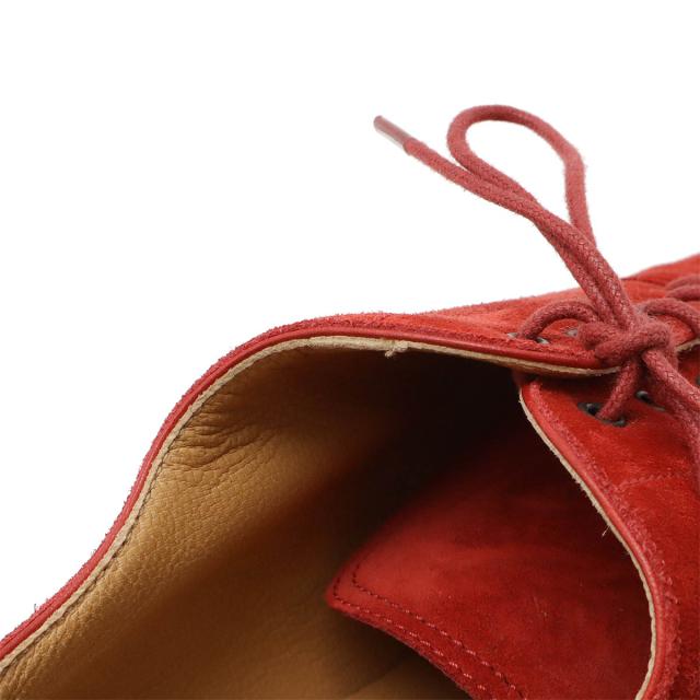 正規品【HERMES】秋冬用レッド スエード レースアップ ローファー 正規品【HERMES】秋冬用レッド スエード レースアップ ローファー