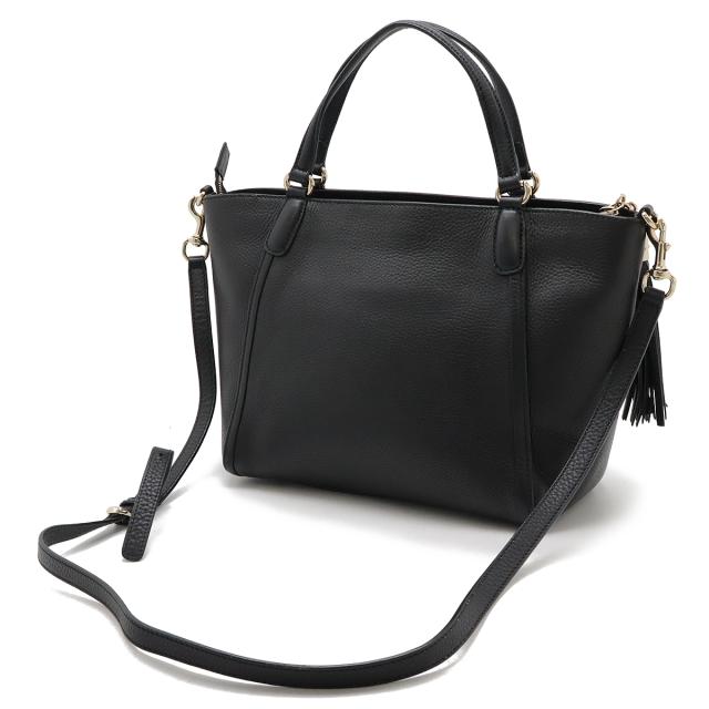 正規品 グッチ ソーホー 2WAYトートバッグ ブラック レザー 美品 タッセル 正規品 グッチ ソーホー 2WAYトートバッグ ブラック レザー 美品