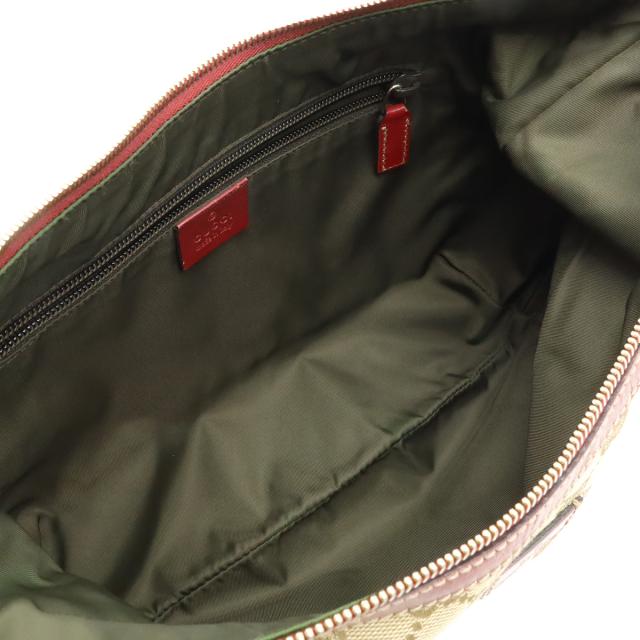 GUCCI グッチ GGキャンバス ショルダーバッグ 斜め掛け レザー