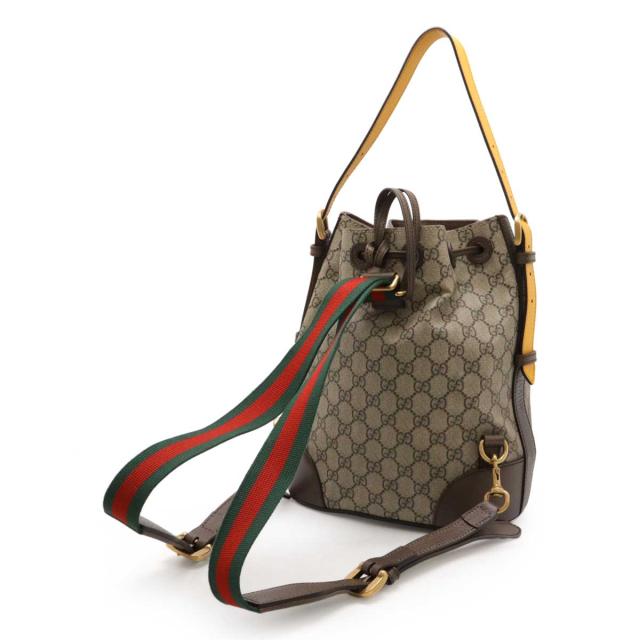 GUCCI グッチ GGスプリーム キャットヘッド ショルダーバッグ ワンショルダー 巾着型 2WAY リュックサック バックパック ベージュ ブラウン 473875 GUCCI グッチ GGスプリーム キャットヘッド ショルダーバッグ ワン