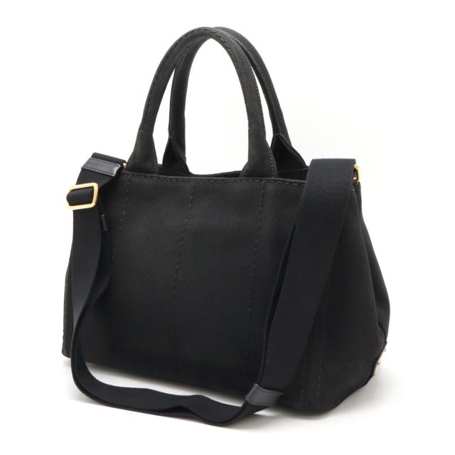 PRADA (プラダ) 2WAYショルダーバッグ/カナパ ブラック