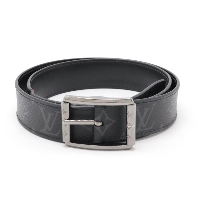 LOUIS VUITTON ルイ ヴィトン モノグラムエクリプス サンチュール LV アップタウン ベルト #90 シルバー金具 M0541U