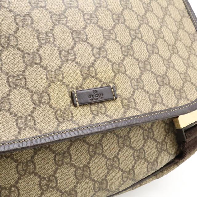 GUCCI グッチ GGスプリーム GGプラス ショルダーバッグ メッセンジャーバッグ 斜め掛け PVC レザー ベージュ ダークブラウン 201732 GUCCI グッチ GGスプリーム GGプラス ショルダーバッグ メッセンジャー