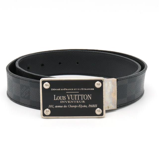 LOUIS VUITTON ルイ ヴィトン ダミエグラフィット サンチュール アンヴァントゥール リバーシブル ベルト メンズ 紳士用 #85 85/34 M9632V
