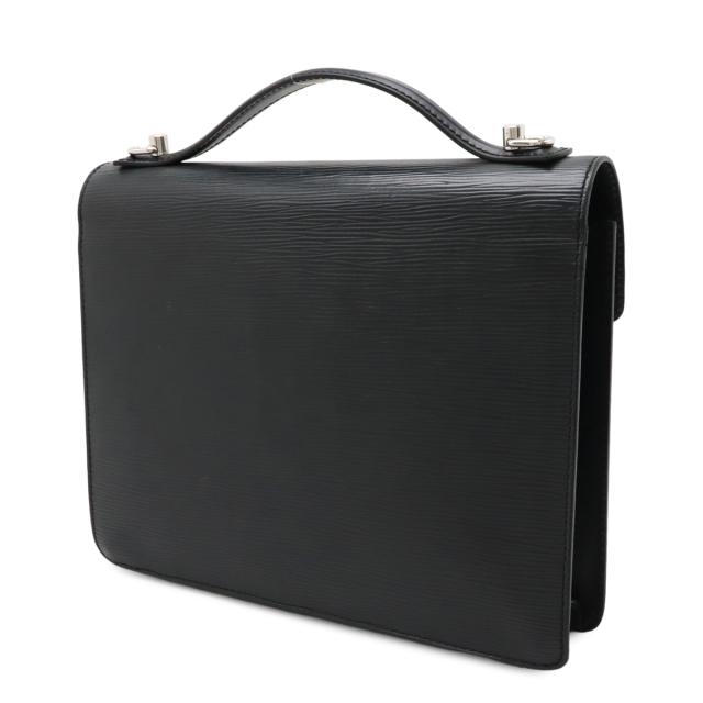 Louis Vuitton エピレザー ブラック ショルダーバッグ モンソー Louis