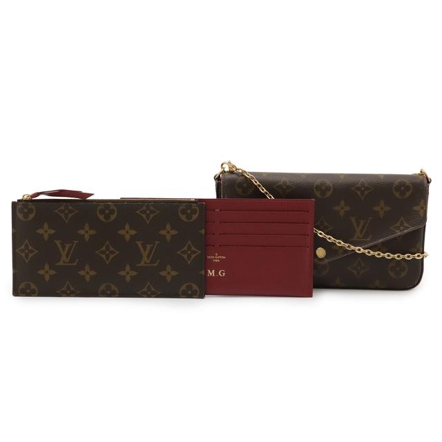 LOUIS VUITTON ルイ ヴィトン モノグラム ポシェット フェリシー フェリーチェ ショルダーバッグ 2WAY クラッチバッグ フューシャ M81896