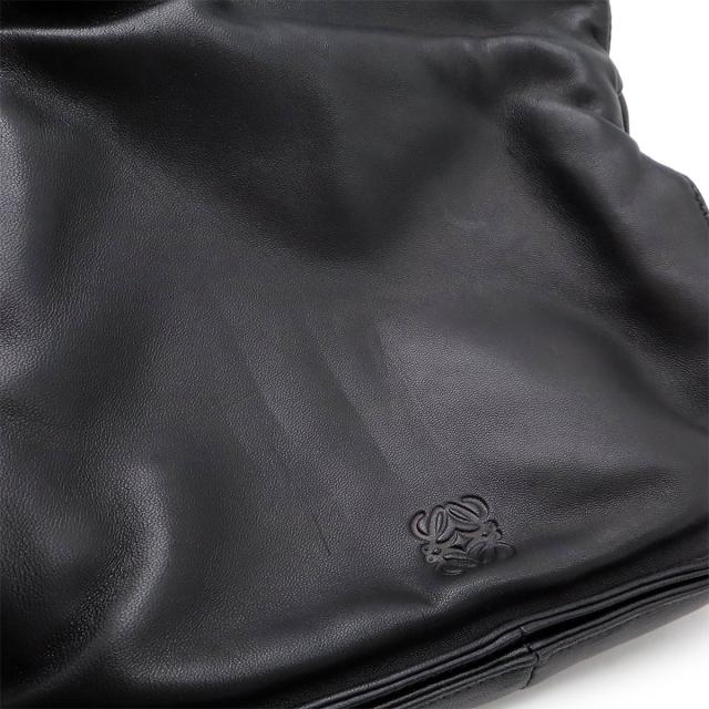 LOEWE ロエベ フラメンコ22 ショルダーバッグ 斜め掛け ポシェット 2WAY 巾着 フリンジ タッセル ナッパレザー ブラック 黒 380.82EH39