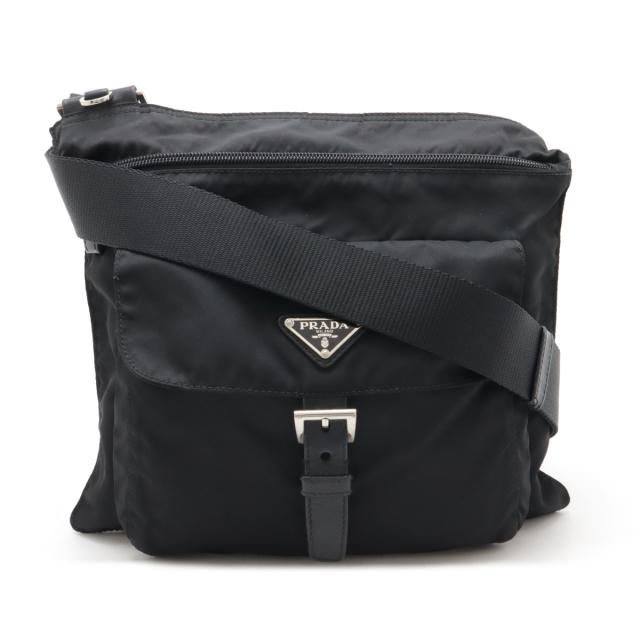 PRADA ナイロン マチなし ショルダーバッグ ブラック 白タグ付