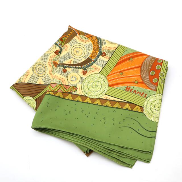 HERMES カレ90 REVE D'AUSTRALIE オーストラリアの夢 HERMES】【REVE D'AUSTRALIE】【フランス製】エルメス『カレ90