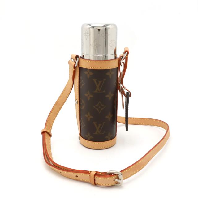 LOUIS VUITTON ルイ ヴィトン モノグラム フラスク ホルダー 270ml 水筒 魔法瓶 付き ボトルホルダー GI0518