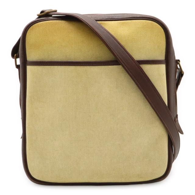 HERMES エルメス ヴィクトリア ショルダーバッグ メッセンジャーバッグ 斜め掛け トリヨンクレマンス レザー ベージュ ダークブラウン 茶