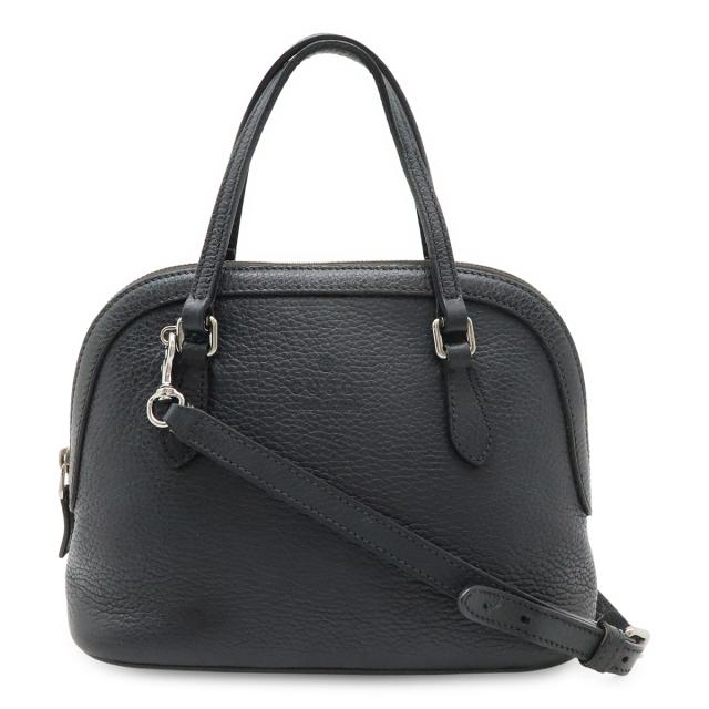 GUCCI グッチ ハンドバッグ ミニバッグ 2WAY ショルダーバッグ 斜め掛け レザー ブラック 黒 シルバー金具 アウトレット品 341504
