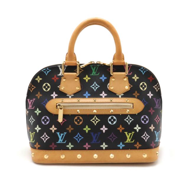 LOUIS VUITTON ルイ ヴィトン モノグラムマルチカラー アルマ ハンドバッグ スタッズ ノワール 黒 ブラック M92646