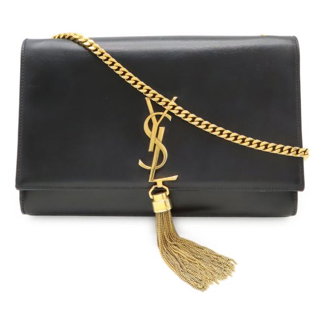 SAINT LAURENT PARIS サン ローラン パリ YSL イブサンローラン クラシックケイト モノグラム チェーンショルダーバッグ レザー ブラック 354119